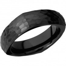 Lashbrook Black Zirconium 7mm Men's Wedding Band - Z7DSQ+HAMMER