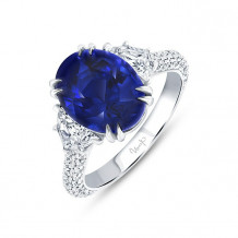 Uneek Precious Oval Blue Sapphire Engagement - R060OVBSU