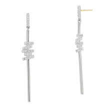 Freida Rothman 14k White Gold Plated Sterling Silver Earrings
