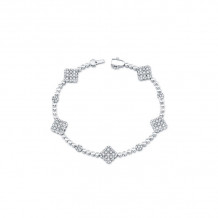 Uneek 14k White Gold Bangle Bracelet