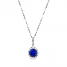 Uneek Round Blue Sapphire Pendant - LVN941RDBS-1CT