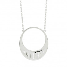 Freida Rothman 14k White Gold Plated Sterling Silver Pendant