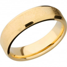 Lashbrook 14k Yellow Gold 6mm Men's Wedding Band - 14KY6B-P+STONE_POLISH