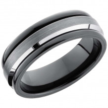 Lashbrook Black Tungsten Men's Wedding Band - TCR9091+POLISH