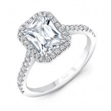 Uneek Emerald Timeless Diamond Engagement Ring - R019U