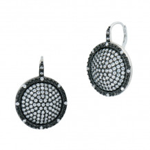 Freida Rothman Large Pave Times Square Leverback Earrings - PRZEL0263B