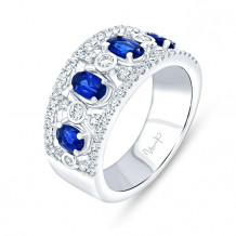 Uneek Bouquet Multi-Row Blue Sapphire Diamond Fashion Ring - RB4018BS