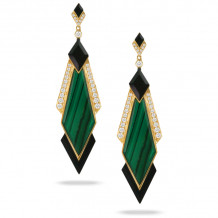 Doves Verde 18k White Gold Gemstone Earrings - E9232BOMC