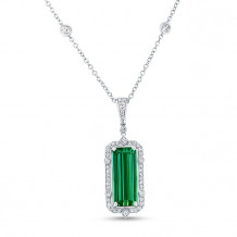 Uneek Precious Emerald Green Tourmaline Pendant - pn234-GT