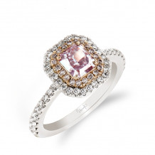 Uneek Radiant Pink Diamond Engagement Ring - R80924U