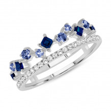 Uneek Blue Sapphire Diamond Fashion Ring - LVBAD302WBS