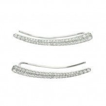 Meira T 14k White Gold Diamond EarCuffs