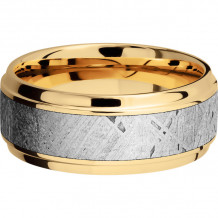 Lashbrook 14k Yellow Gold Meteorite 9mm Men's Wedding Band - 14KY9B15(S)_METEORITE+POLISH