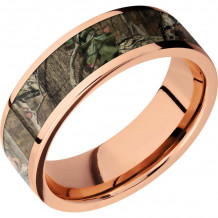 Lashbrook 14k Rose Gold 7mm Men's Wedding Band - 14KR7F15_MOCBUI+POLISH