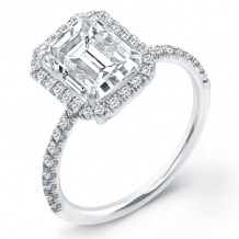 Uneek Emeralt-Cut Diamond Engagement Ring - LVS787EC
