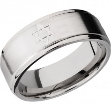 Lashbrook Titanium 8mm Men's Wedding Band - 8FGE4SOD+SATIN_POLISH