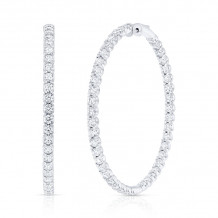 Uneek Signature Diamond Hoop Earrings - ER101RD07-45