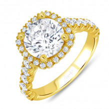 Uneek Timeless Round Diamond Engagement Ring - R615RB-200