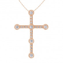Uneek Cross Diamond Pendant - LVNDNC410R