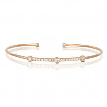 Doves 18k White Gold Cuff Style Bangle Bracelet - B7572