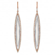 Meira T 14k Rose Gold and Rose Quartz Drop Earrings