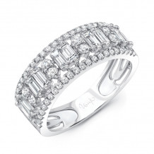 Uneek Baguette and Round Diamond Anniversary Band - LVBW164W
