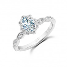Uneek Us Collection Oval Diamond Engagement Ring - SWUS002W-7X5.5OV
