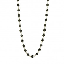 Freida Rothman Industria Finish Bezel Stone Necklace - PR070249B-BK-16E