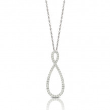 Doves 18k White Gold Diamond Fashion Pendant - P6806