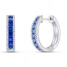 Uneek Blue Sapphire Diamond Earrings - LVEMI1428S
