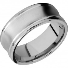 Lashbrook Cobalt Chrome 9mm Men's Wedding Band - CC9REC+SATIN_POLISH