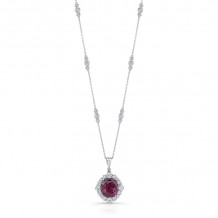 Uneek Cushion Rhodolite Necklace - LVN943