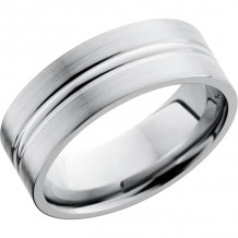 Lashbrook Titanium 8mm Men's Wedding Band - 8FD+POLISH_SATIN