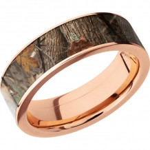 Lashbrook 14k Rose Gold 7mm Men's Wedding Band - 14KR7F16_KINGSWOODLAND+POLISH