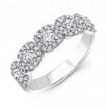 Uneek Diamond Band with Cushion-Shaped Halo Details - LVBHW165CURD