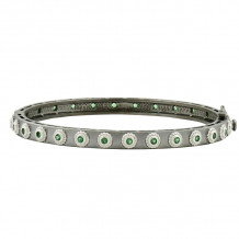 Freida Rothman Studded Eternity Hinge Bangle - PRB0800B-DGR-HG-1