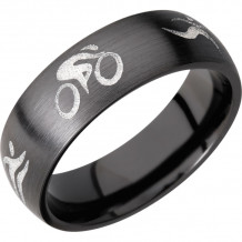 Lashbrook Black Zirconium 7mm Men's Wedding Band - Z7D_WLCVTRIATHLON+SATIN