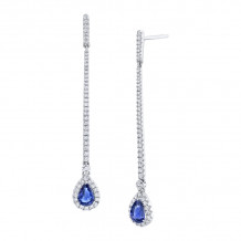 Uneek Blue Sapphire Diamond Earrings - LVECF383BS