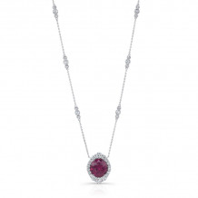 Uneek Round Rhodolite Necklace - LVN942RHO