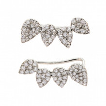 Meira T White Gold Tear Drop Earcuffs Earrings