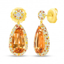 Uneek Precious Pear Shaped Topaz Earrings - LVE947PS