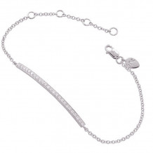 Meira T 14k White Gold Diamond Bar Chain Bracelet