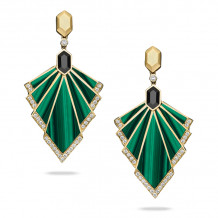 Doves Verde 18k Yellow Gold Gemstone Earrings - E9263BOMC