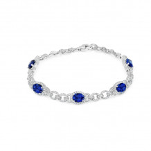 Uneek Blue Sapphire Diamond Bracelet - LBR698OVBS