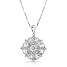 Uneek Snowflake Diamond Pendant - NEK100