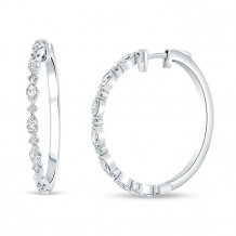 Uneek Chatterley Round Diamond Hoop Earrings - ER040