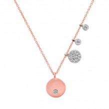 Meira T 14k Rose Gold Disc Necklace