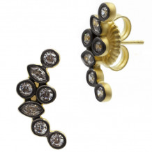 Freida Rothman Geo Stone Radiance Climber Earrings - YRZE020215B-14K