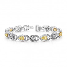 Uneek Pear-Shaped Fancy Yellow Diamond Bracelet - LBR126