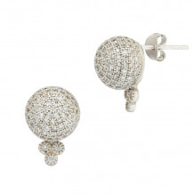 Freida Rothman Pave Ball Stud Earrings - PZE020120B-14K
